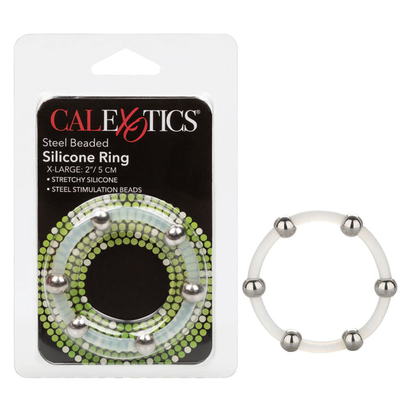 Steel Beaded Silicone Ring - X-Large