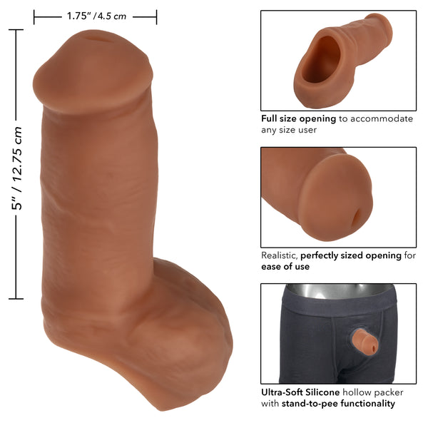 Packer Gear 5"/12.75 Cm Ultra-Soft Silicone Stp - Brown