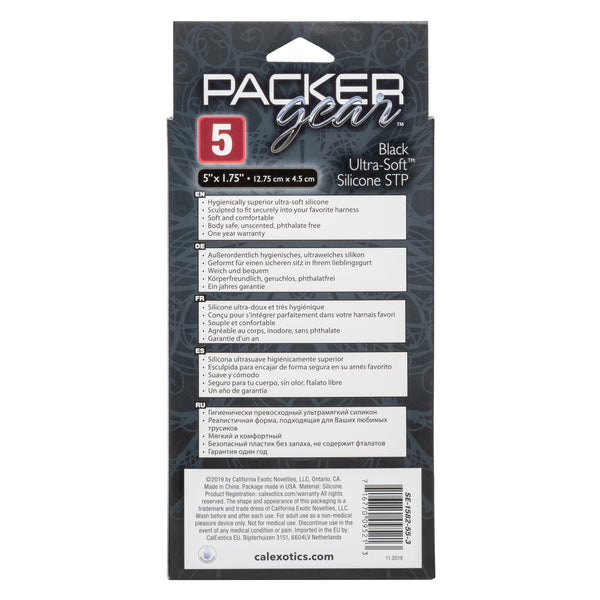 Packer Gear 5"/12.75 Cm Ultra-Soft Silicone Stp - Black