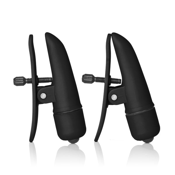 Nipple Play Nipplettes Vibrating Nipple  Clamps - Black