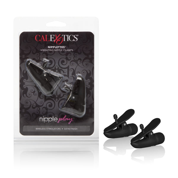 Nipple Play Nipplettes Vibrating Nipple  Clamps - Black