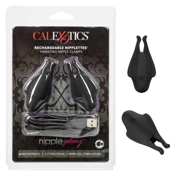 Nipple Play Rechargeable Nipplettes - Black