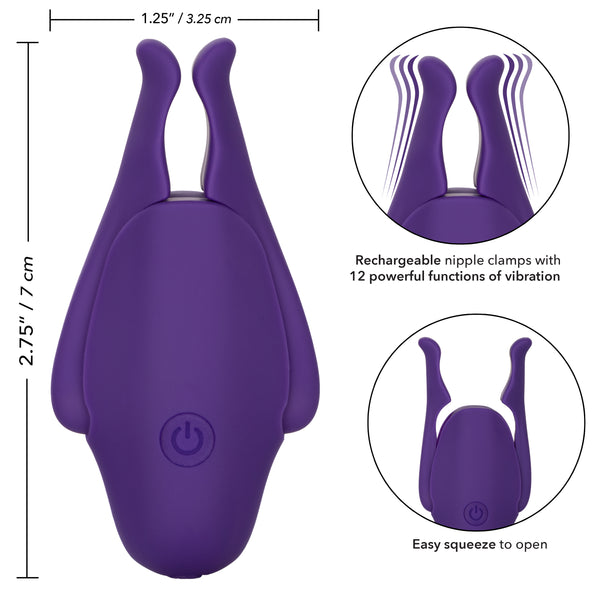 Nipple Play Rechargeable Nipplettes - Purple