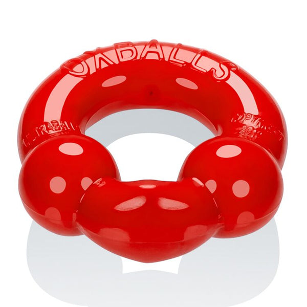 Oxballs Ultraballs Cockring - Steel & Red Pack of 2