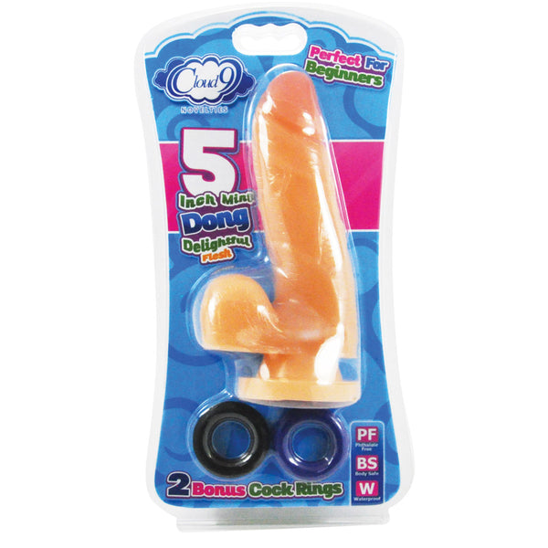 Cloud 9 - Dildo Flesh 5 inch with 2 Bonus Cock Rings