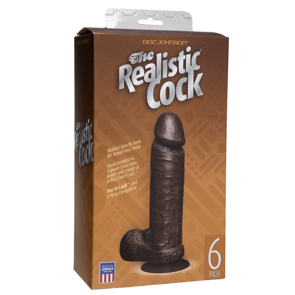 Realistic Cock 6 inch Black