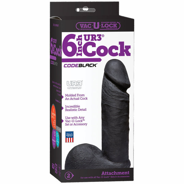 Vac-U-Lock UR3 6 inch Realistic CODEBLACK