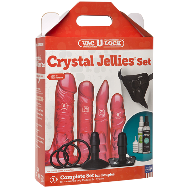 Vac-U-Lock Crystal Jellies Set - Pink