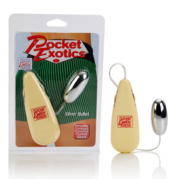 California Exotic Pocket Exotics Vibrating Silver Bullet - (PACK OF 2)