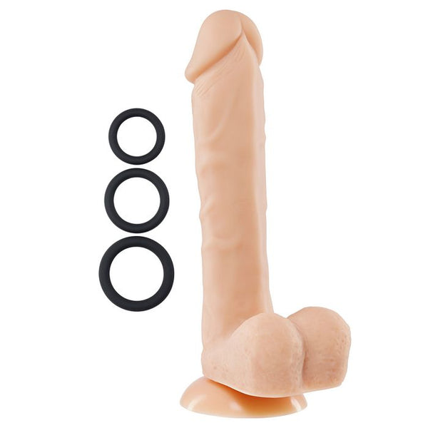 Cloud 9 - Pro Sensual Premium Silicone Dong W/ 3 C Rings Flesh 9 inch