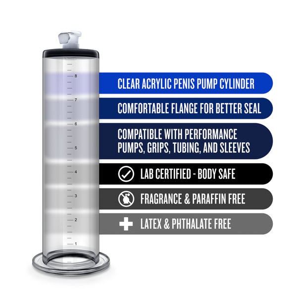 Performance - 9 Inch X 1.75 Inch Penis Pump  Cylinder  Clear