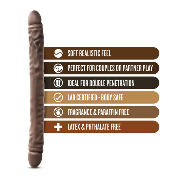 Dr. Skin - 18 Inch Double Dildo - Chocolate