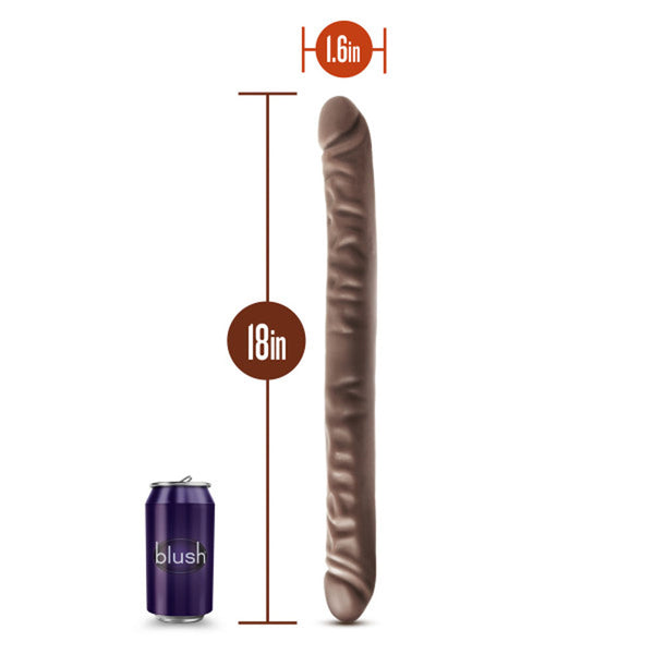 Dr. Skin - 18 Inch Double Dildo - Chocolate