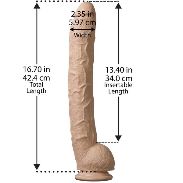 Dick Rambone Cock - 17 Inch - White - Bulk