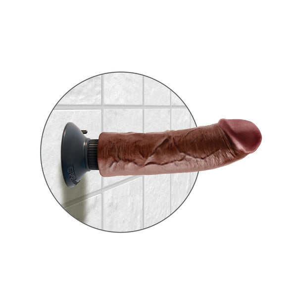 King Cock 8-Inch Vibrating Cock - Brown