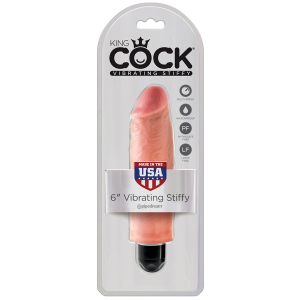 King Cock 6" Vibrating Stiffy - Light