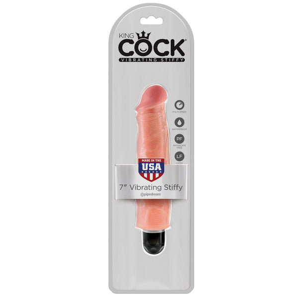 King Cock 7" Vibrating Stiffy - Light