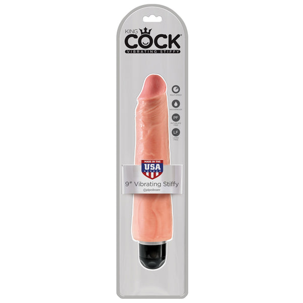 King Cock 9" Vibrating Stiffy Flesh