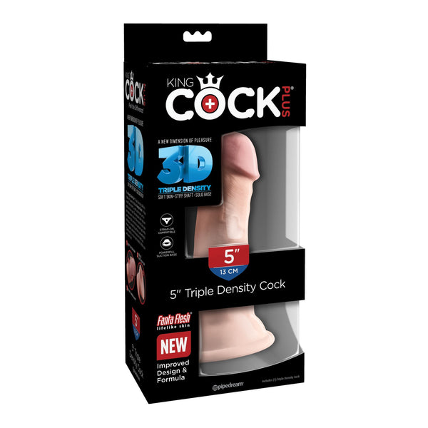 King Cock Plus Triple Density 5 Inch Cock - Flesh