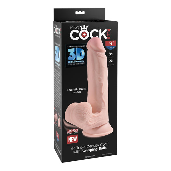 9 Inch Triple Density Cock With Swinging Balls