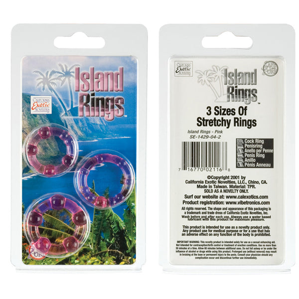 Island Rings - Pink - (PACK OF 2)