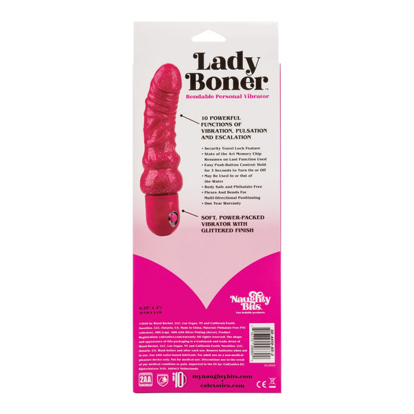 Naughty Bits Lady Boner Bendable Personal  Vibrator